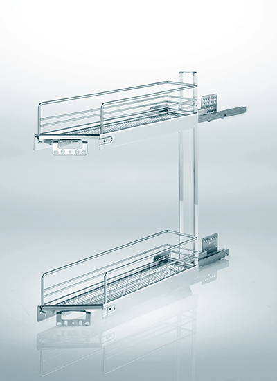 картинка Комплект скос 45° правый, Бутылочница №15 150 мм, H 542, Арена КЛАССИК, цвет ХРОМ (2312120005) от магазина Kessebohmer.shop