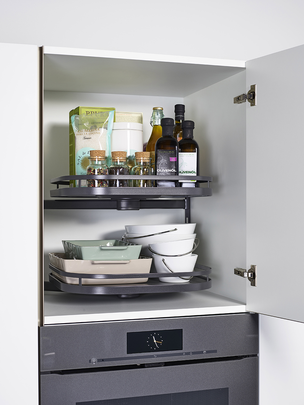 картинка Комплект 2 полки, ТорнМоушн 600 мм, Арена СТИЛЬ, цвет АНТРАЦИТ, цвет дна Антрацит, антислип (2352539846) от магазина Kessebohmer.shop