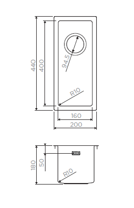 картинка Taki 20-U/IF-GB   от магазина Kessebohmer.shop