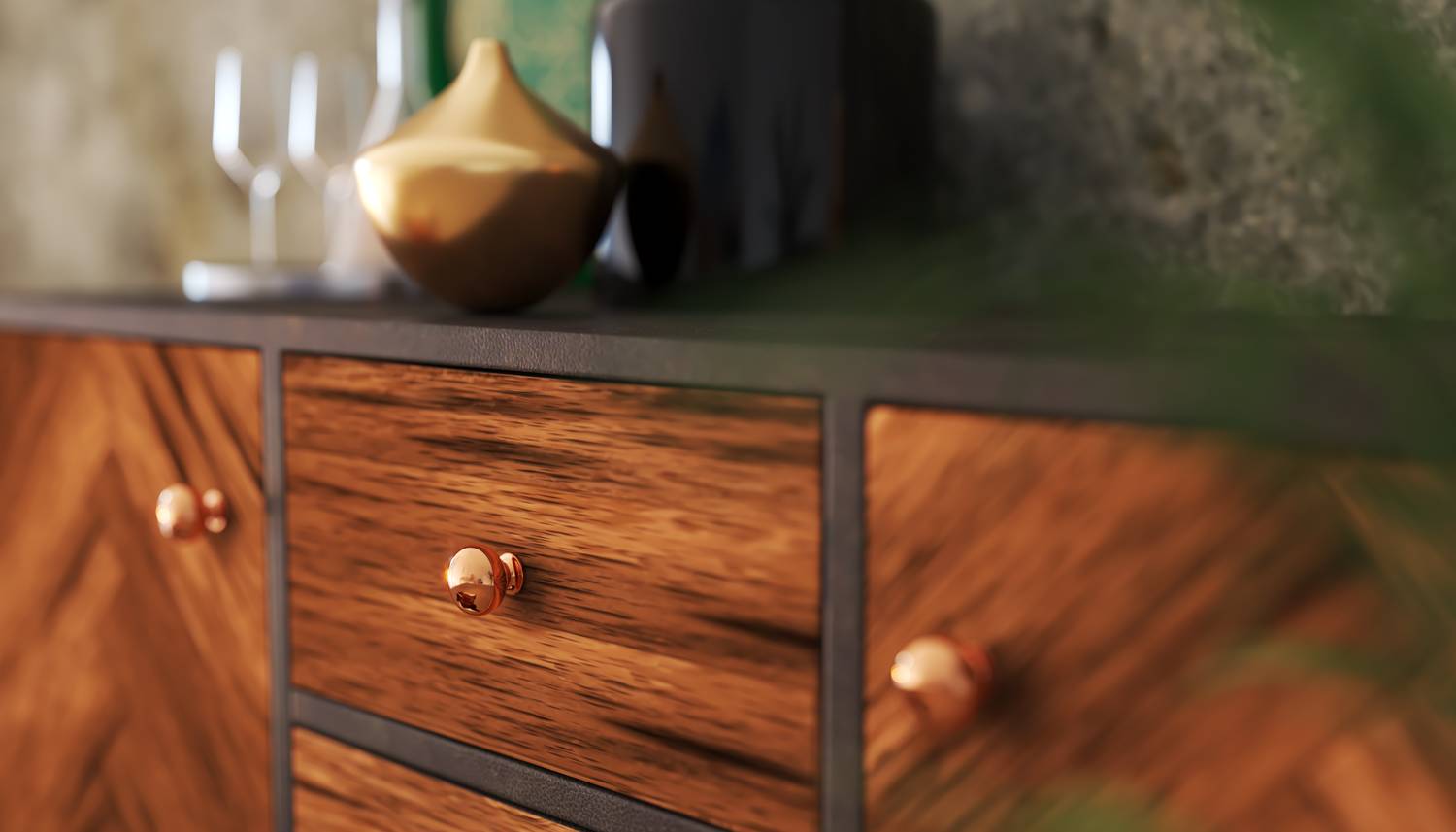 картинка Ручка VITO кнопка металл хром от магазина Kessebohmer.shop