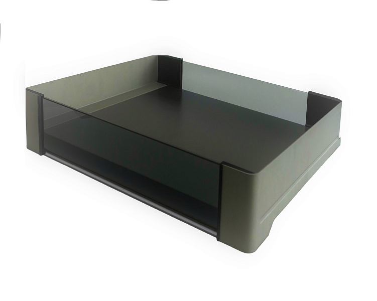 картинка КОМПЛЕКТ Полка внутренняя выдвижная со стеклом 450 мм, Конеро H 168 W 434-494 мм, без дна, ШАМПАНЬ (8486879853) от магазина Kessebohmer.shop