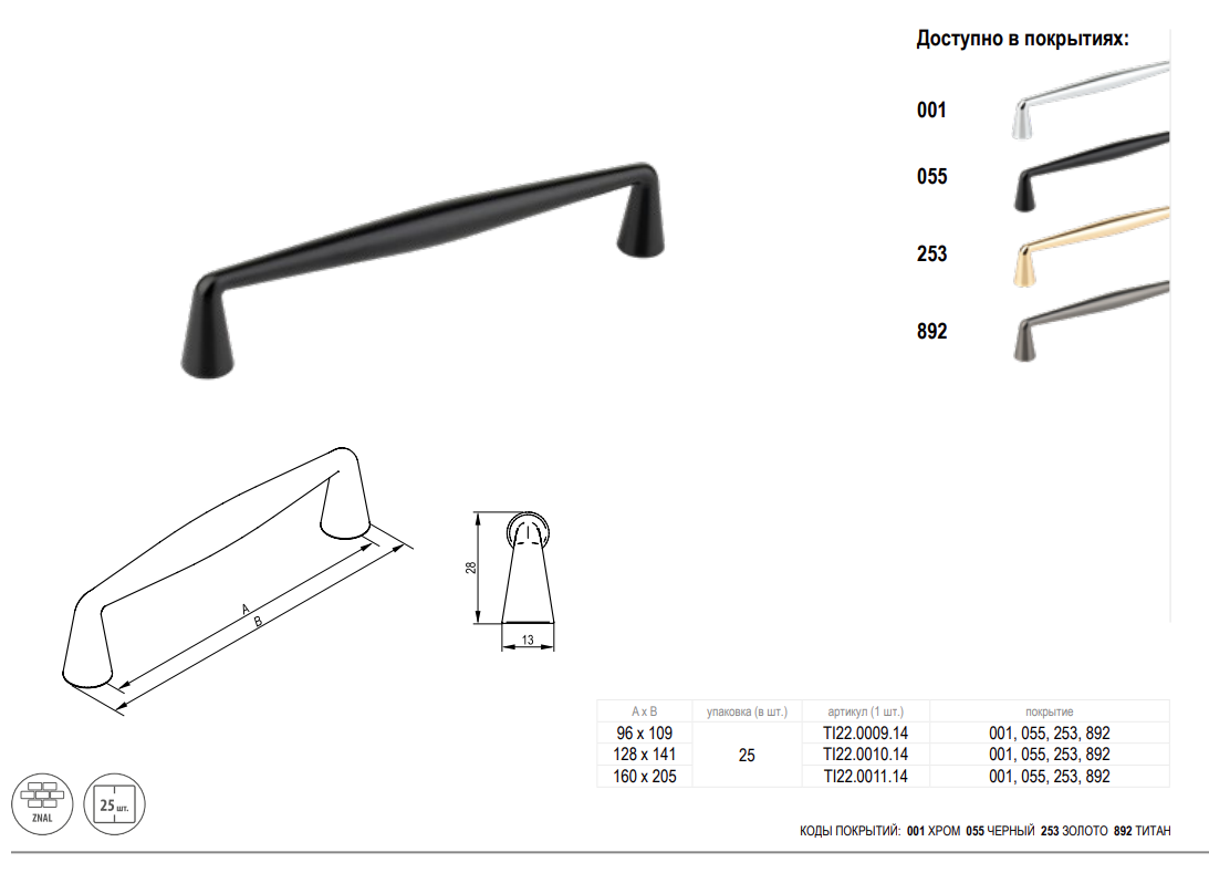 картинка Ручка LINEA 160 металл хром от магазина Kessebohmer.shop