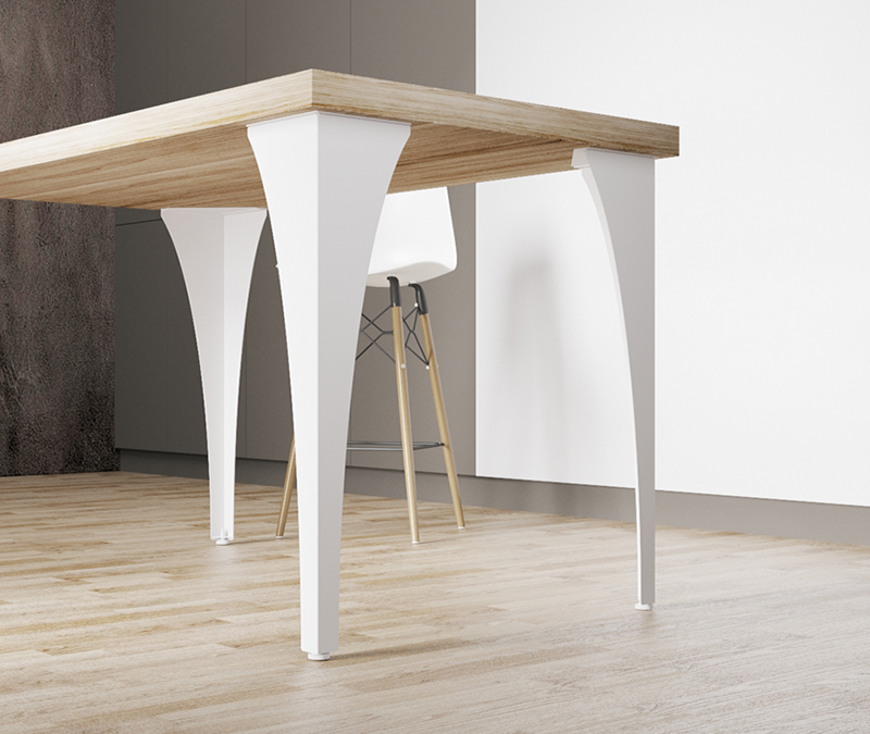 картинка Нога для стола Флоренция, h.720, отделка белый бархат (матовый) от магазина Kessebohmer.shop