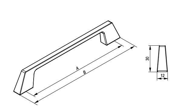 картинка Ручка STILO 160 металл титан от магазина Kessebohmer.shop