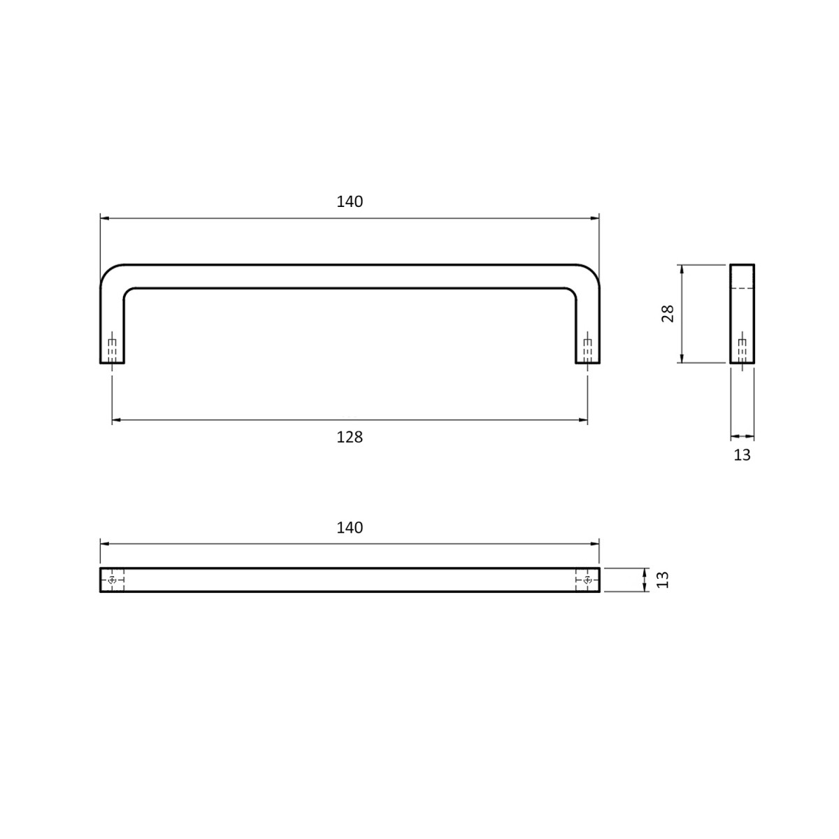 картинка Ручка LINEA 128 металл цвет золото от магазина Kessebohmer.shop
