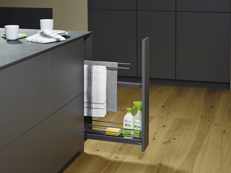 картинка Комплект для полотенец, Бутылочница №15 150 мм, H 592, Арена СТИЛЬ, цвет АНТРАЦИТ (0021889846) от магазина Kessebohmer.shop