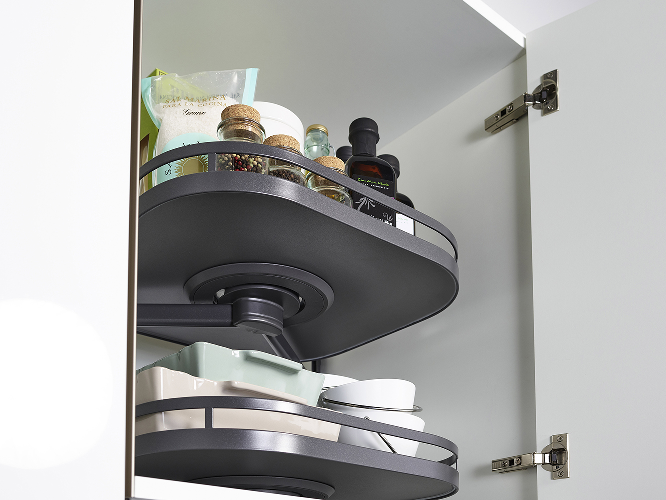 картинка Комплект 2 полки, ТорнМоушн 600 мм, Арена СТИЛЬ, цвет АНТРАЦИТ, цвет дна Антрацит, антислип (2352539846) от магазина Kessebohmer.shop