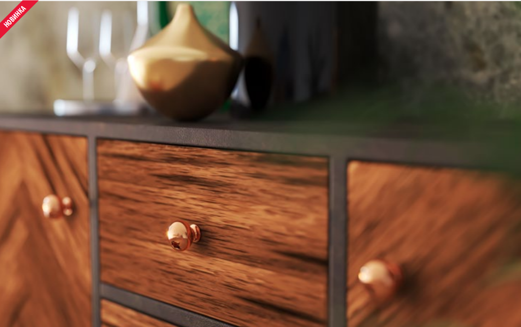 картинка Ручка VITO кнопка металл хром от магазина Kessebohmer.shop