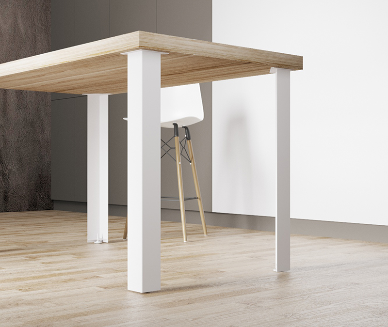 картинка Нога для стола Выборг, h.720, отделка  белый бархат (матовый) от магазина Kessebohmer.shop