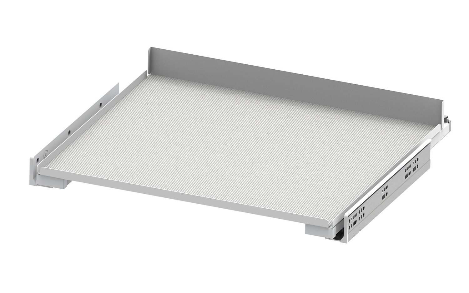 картинка MAXIMA PURO выдвижная полка 600 H=50 NL=480 металл белый матовый от магазина Kessebohmer.shop