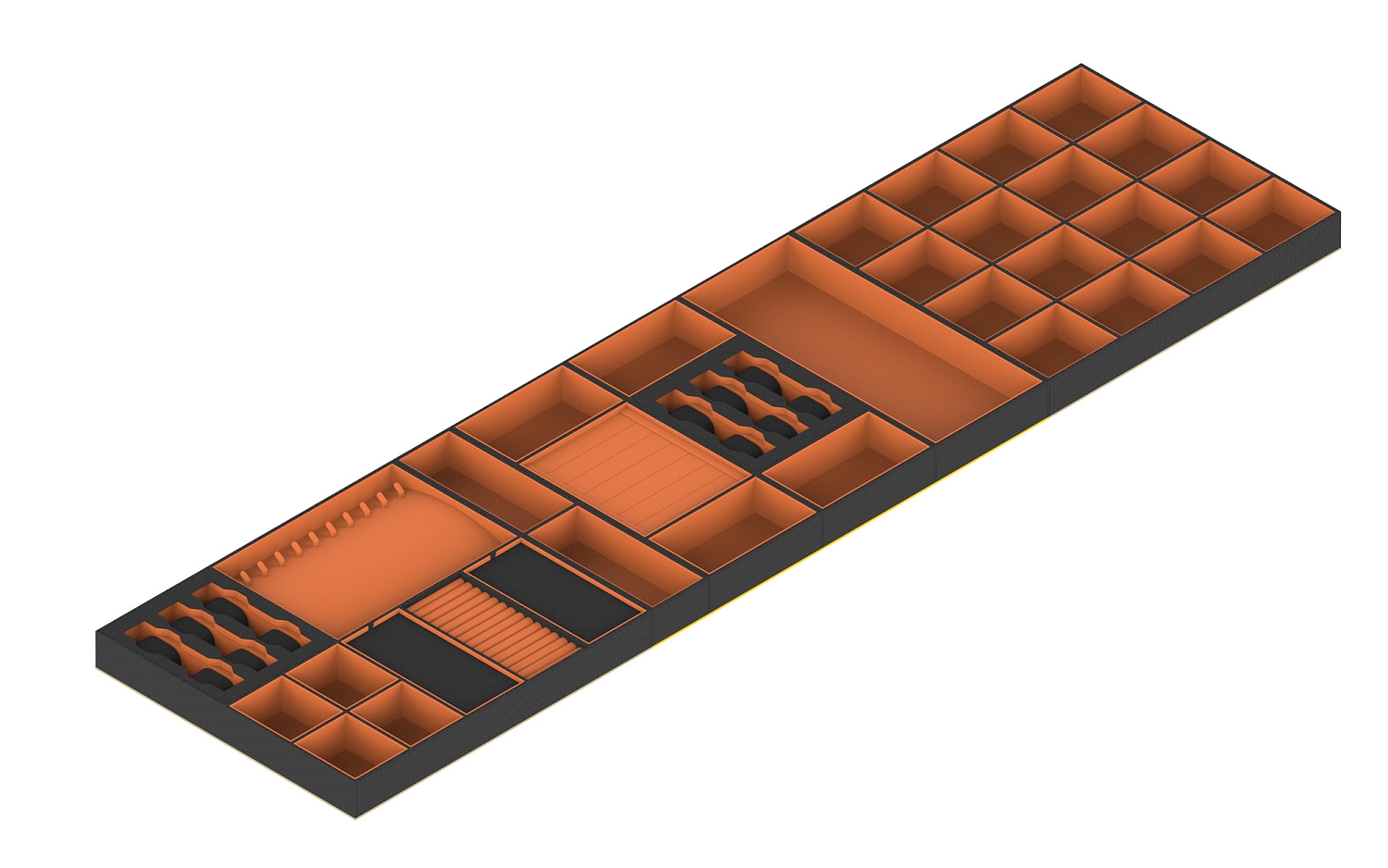 картинка Вклад В2 200 средний для аксессуаров черный/оранжевый от магазина Kessebohmer.shop