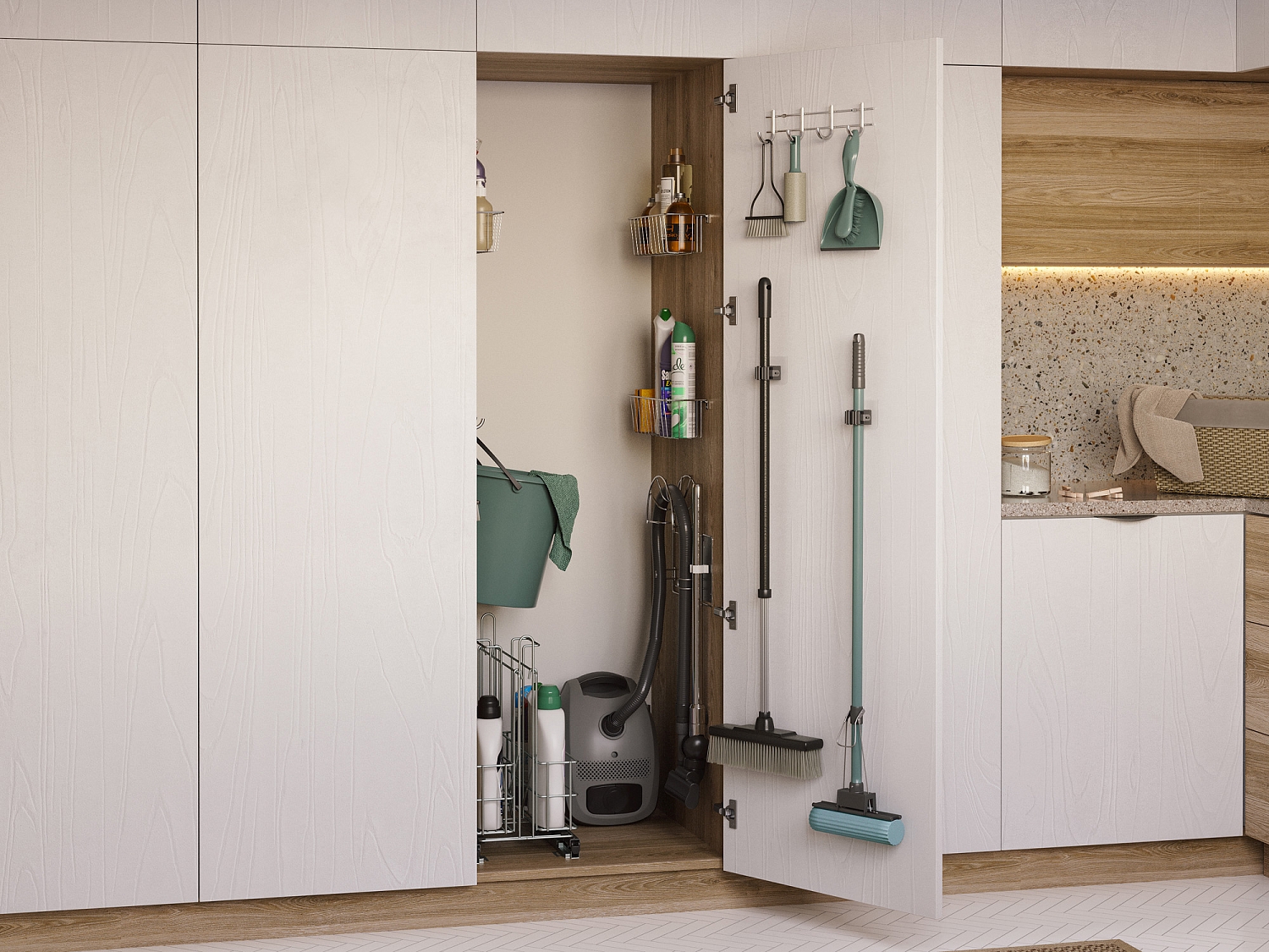 картинка Корзина для моющих средств металл оцинк от магазина Kessebohmer.shop