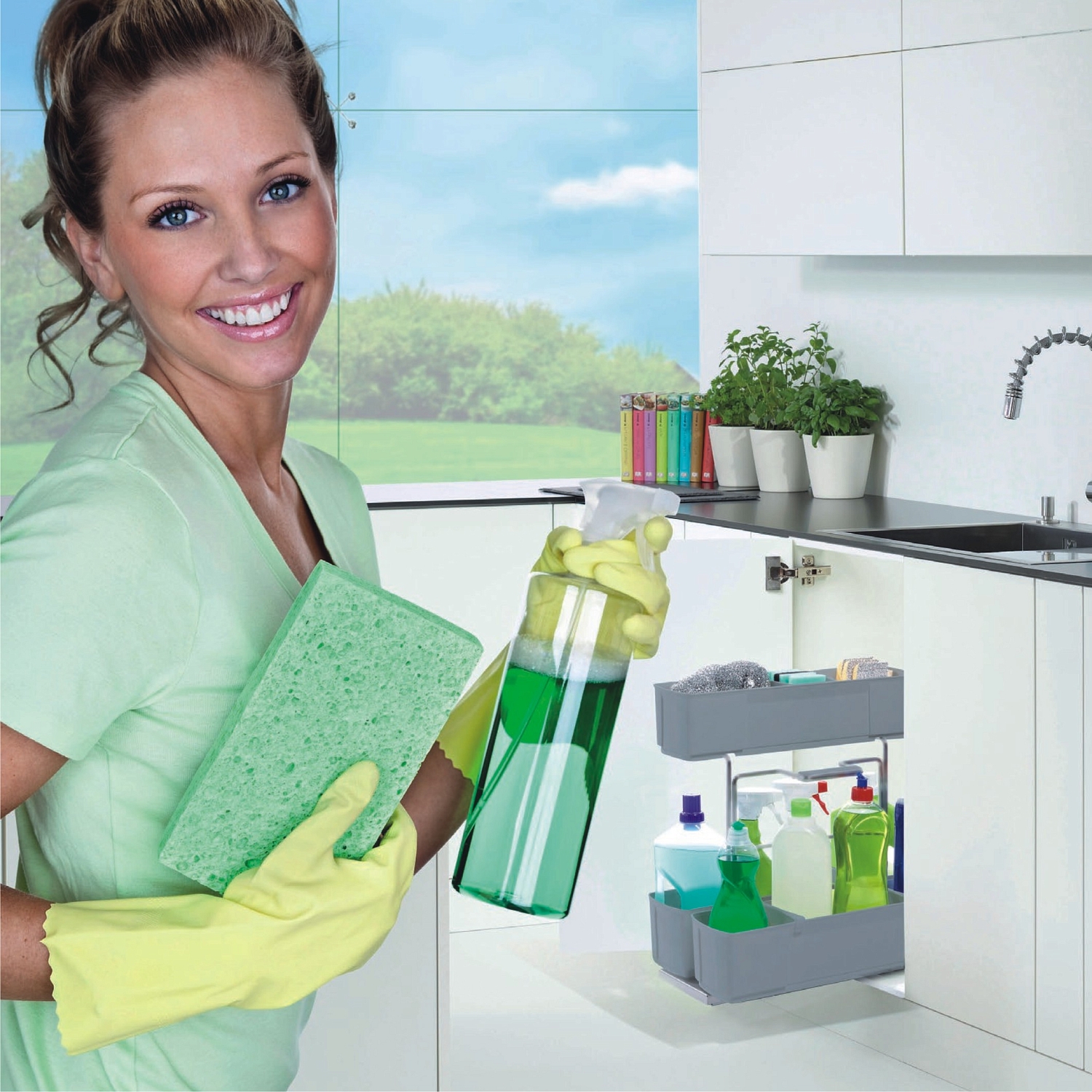 картинка Клининг Агент 340 мм, H 480, цвет ТИТАН / Серый (0252320102) от магазина Kessebohmer.shop