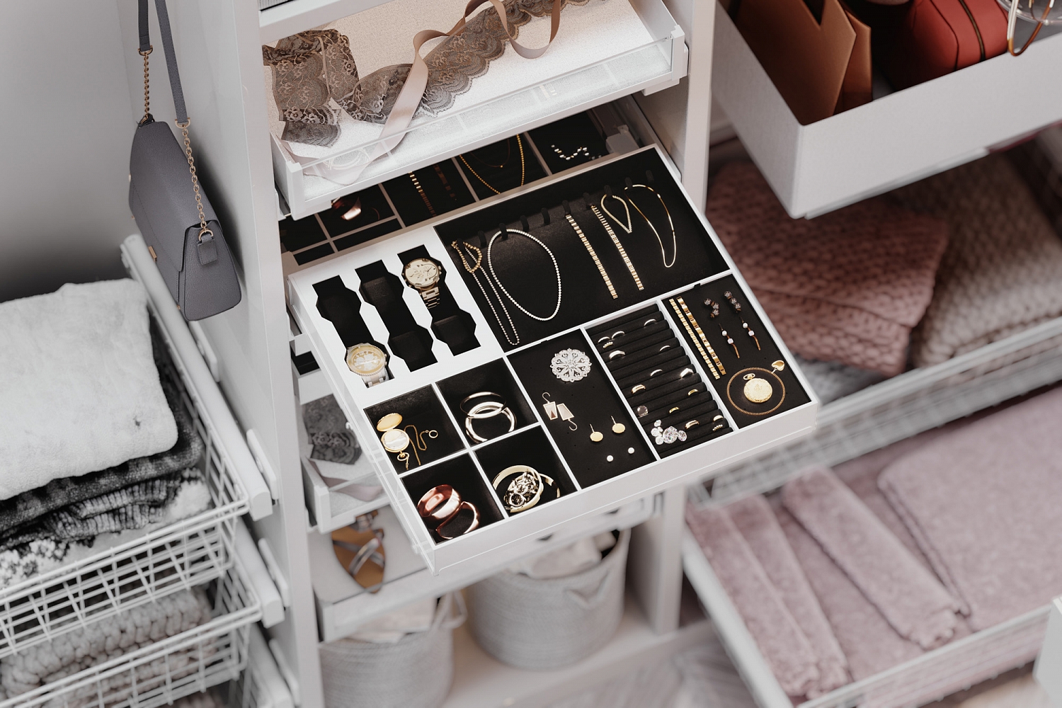 картинка Вклад А1 520 большой для бижутерии черный/оранжевый от магазина Kessebohmer.shop