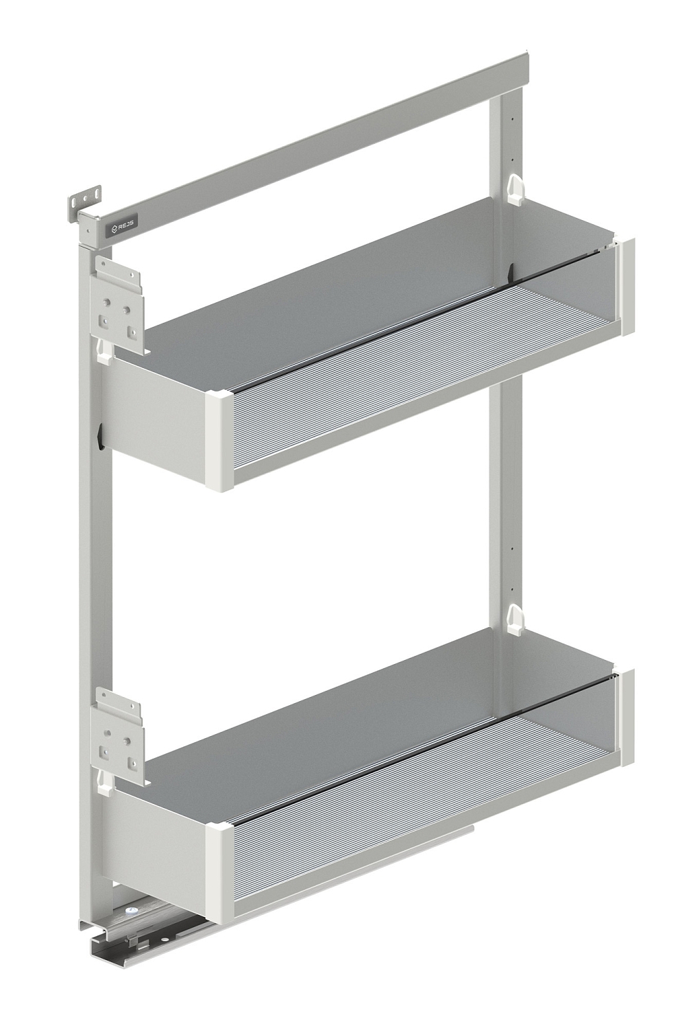 картинка MAXIMA PURO Карго мини 150 боковое левое металл белый матовый/прозрачное стекло от магазина Kessebohmer.shop